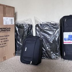 American Tourister Fieldbrook XLT 4-Piece Luggage Set, Black