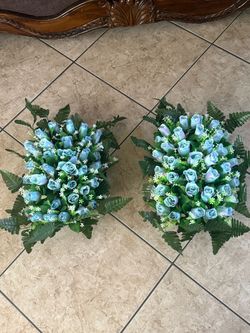 Two bouquets of artificial flowers for home decoration or other occasions