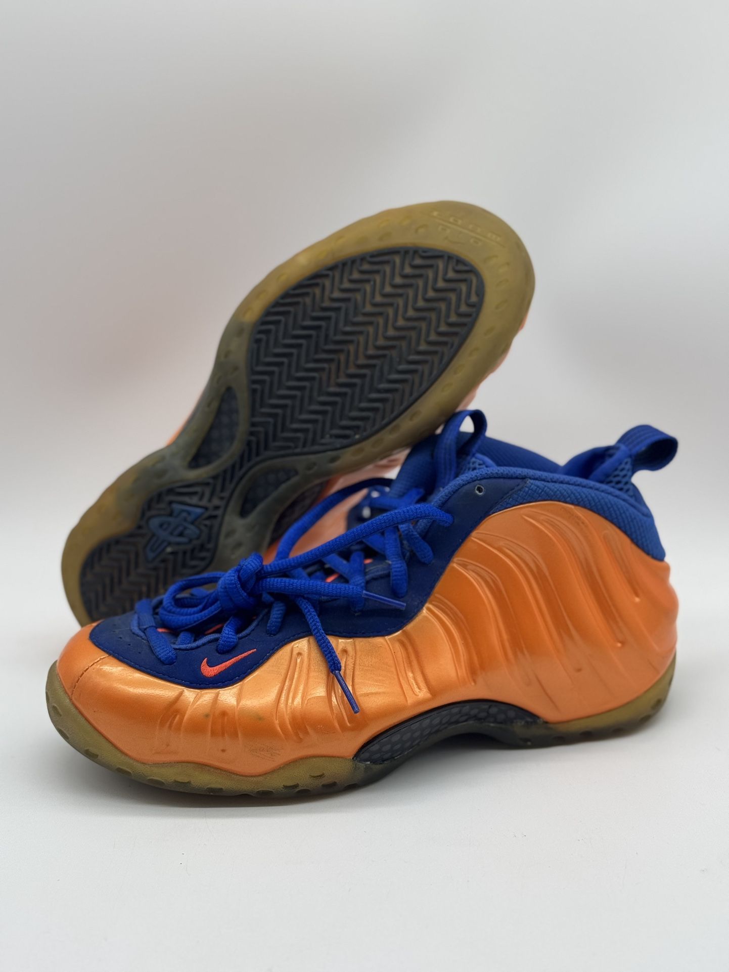 Nike Air Foamposite One Knicks Orange Blue 314996 801 Men's Size