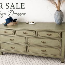 Wood vintage dresser