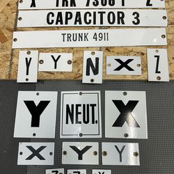 Signs original porcelain Detroit Edison gas oil electric