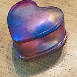 Color splash heart trinket box