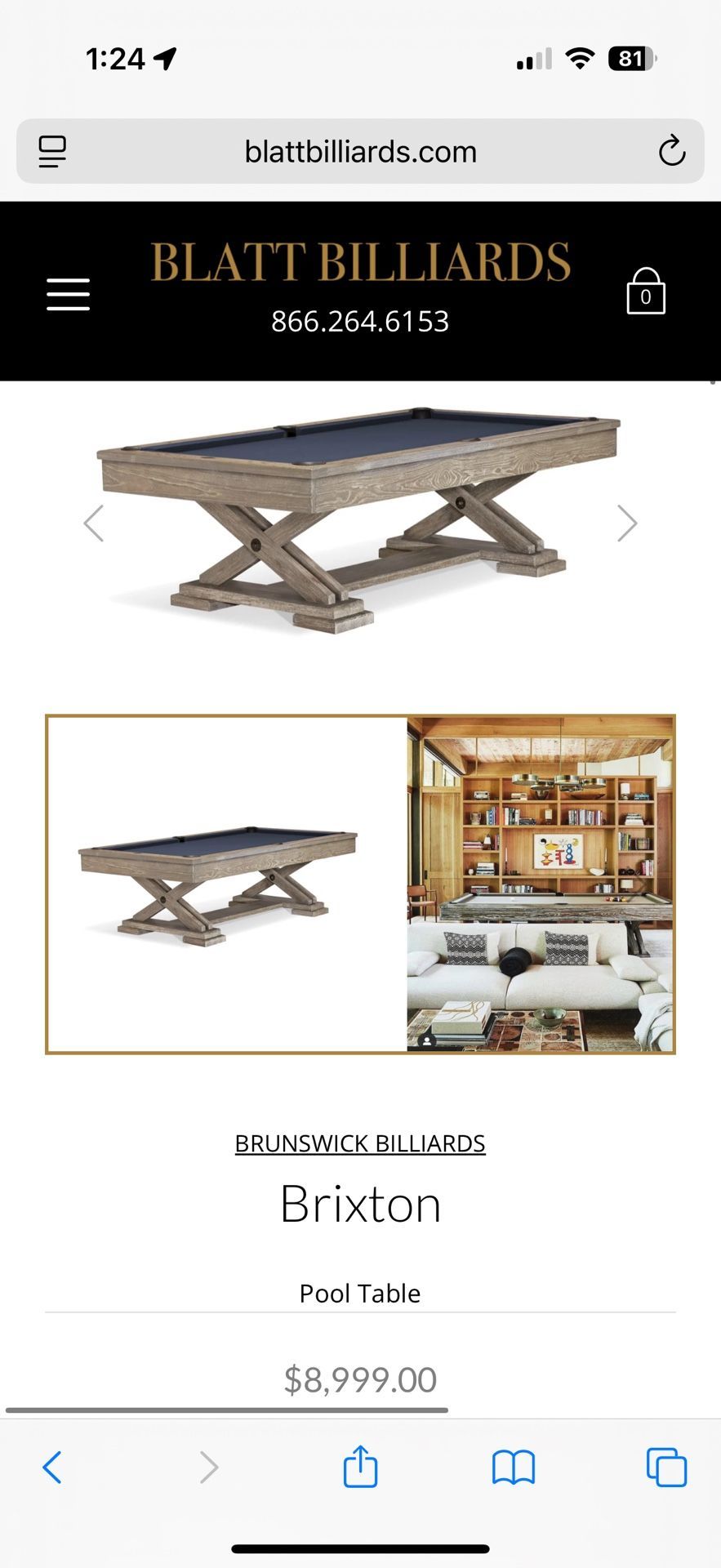 Brunswick Pool Table