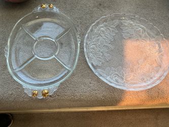 Glass display dishes (3 pc)