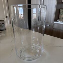 Raised Hurricane Pillar Candle Holder / Vase ($20) - Like New!