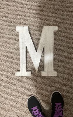 14x12 Letter M Home Decor