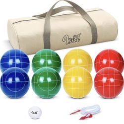 100mm Bocce Ball Set Regulation Size and Weight with 8 Resin Bochie Balls