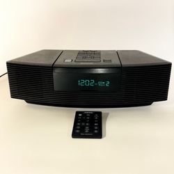 Bose Wave Radio & CD Player Clock 2 Alarms Model AWRC-1G Remote Black- See Video