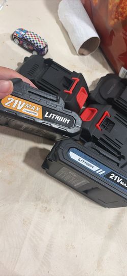 21V Lithium Ion Battery, 2.0AH Rechargeable Battery with Mini Chainsaws and Leaf Blowers