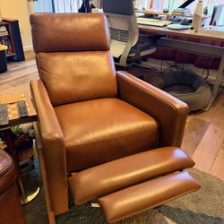 Full Grain Leather Recliner - Living Spaces 