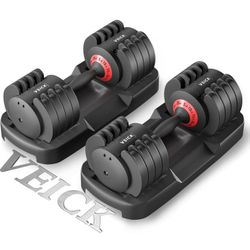 25lb Per Dumbbell New In Box Pair Adjustable Weights 