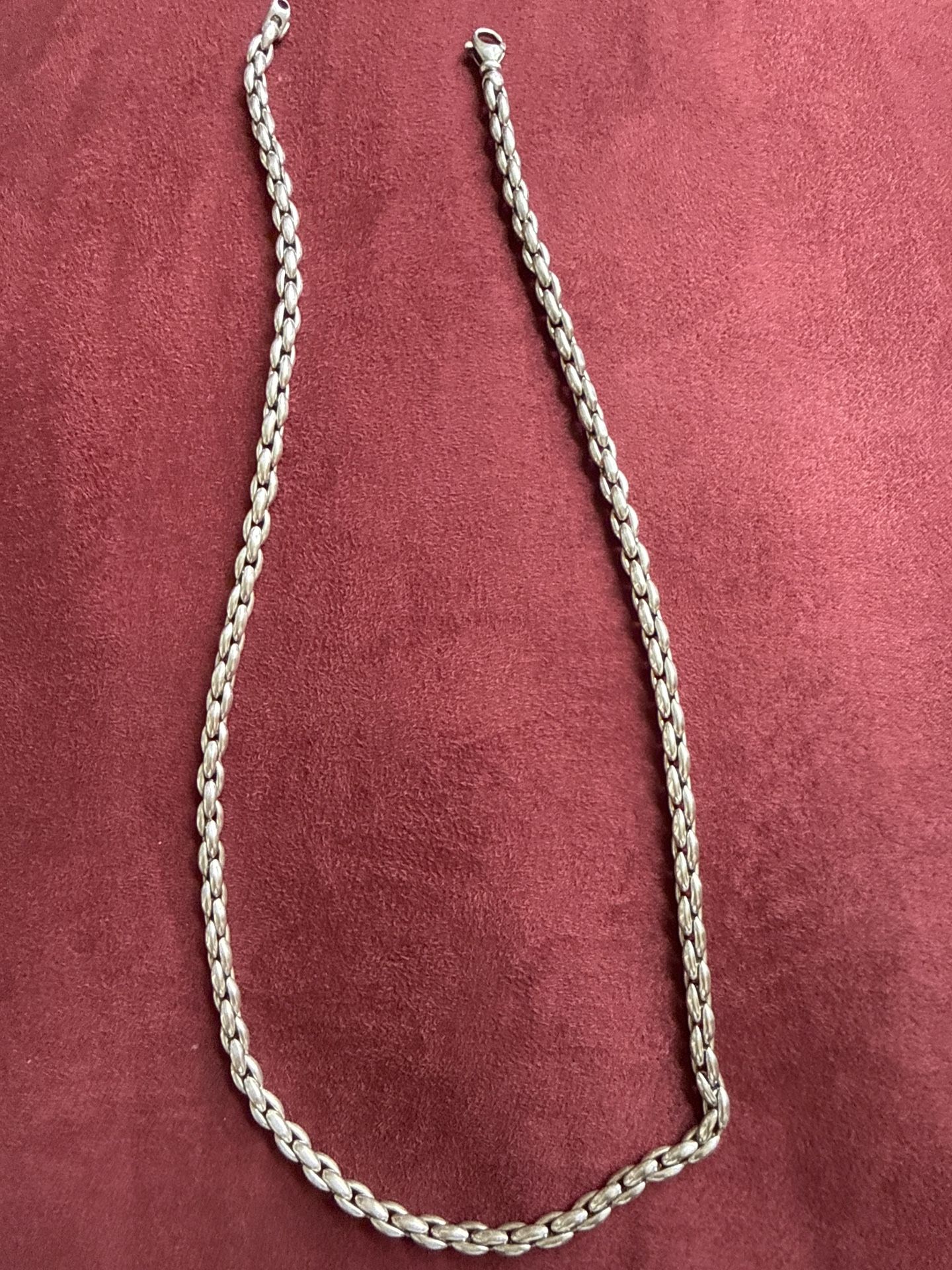 Mens Classic Sterling Silver Rope Chain Necklace 20” – Classic Braided Link