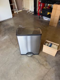 simplehuman Stainless Steel Step Trash Can