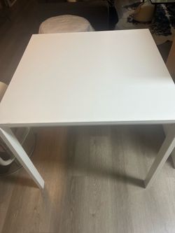 White dining table