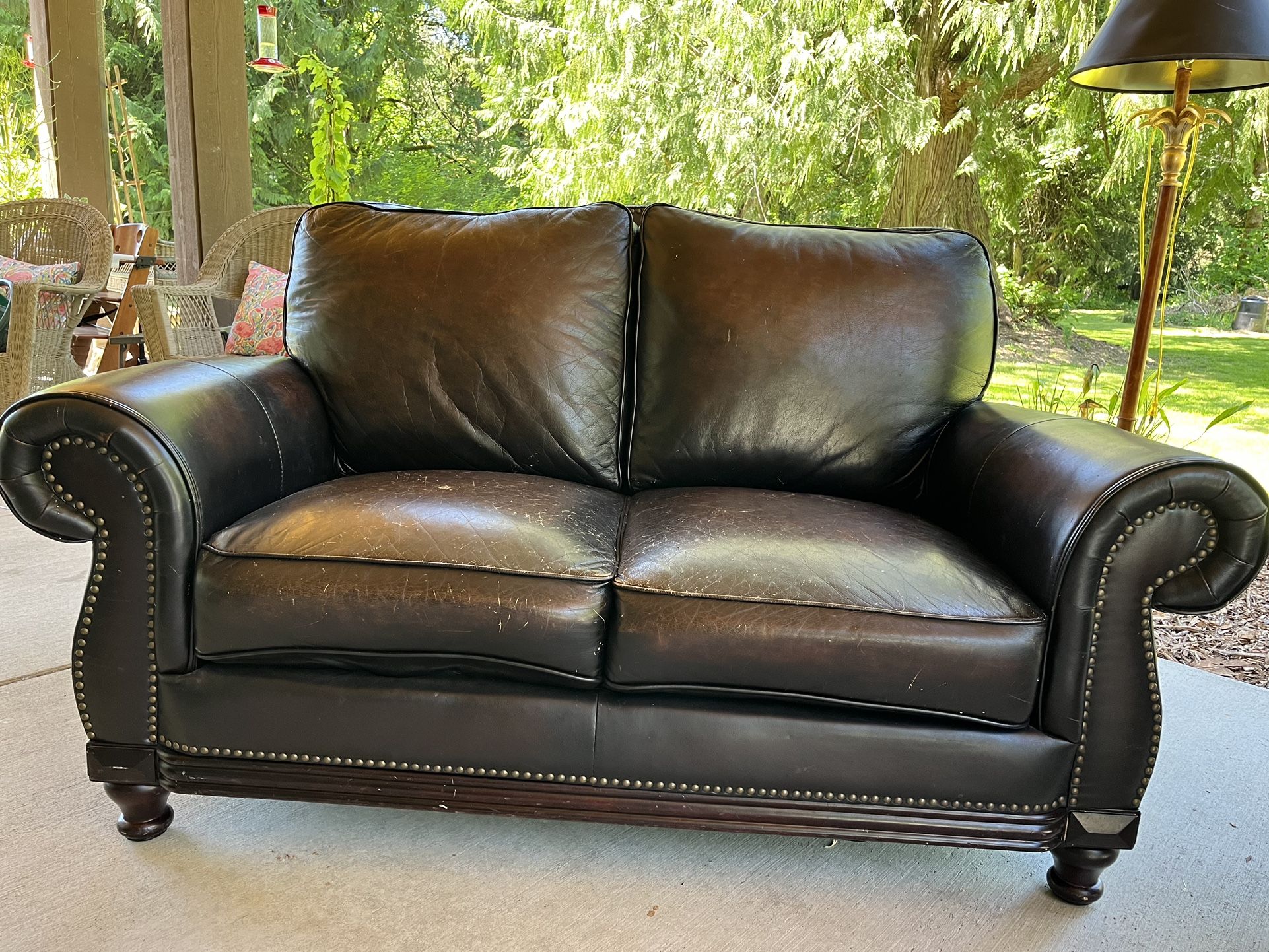 Loveseat Brown Leather