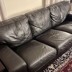 Z Gallerie 3-seater Leather Couch 
