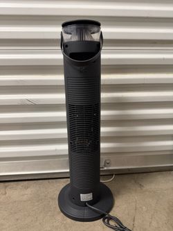 Working Black Tower Space Heater with Flame Effect & Humidifier – $30