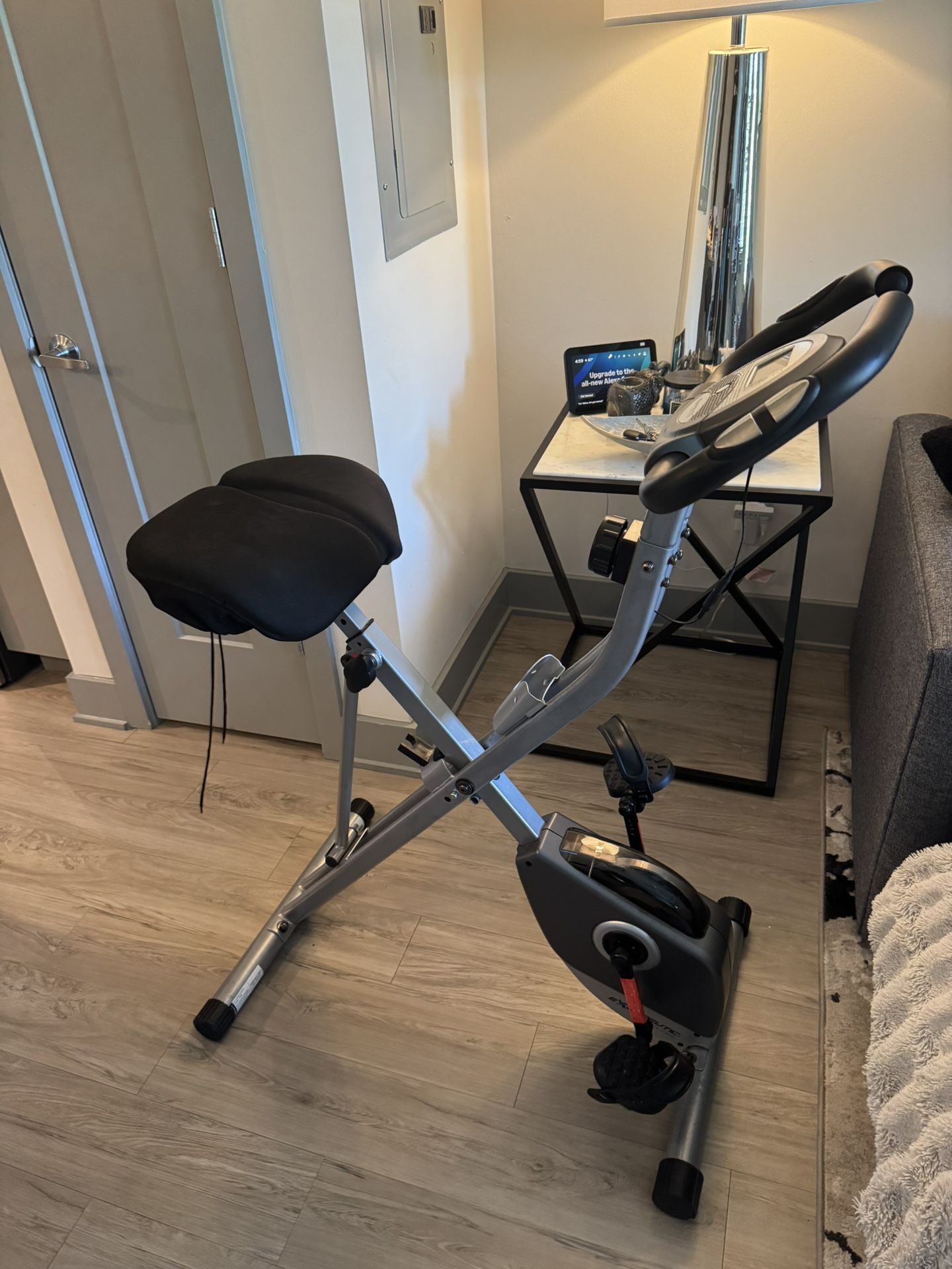 🚲 Exerpeutic Foldable Exercise Bike + Free Memory-Foam Cushion