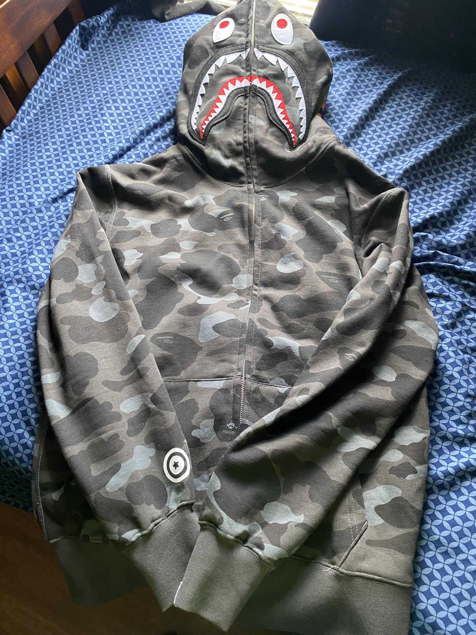 Bape Shark camo hoodie Grey Camo