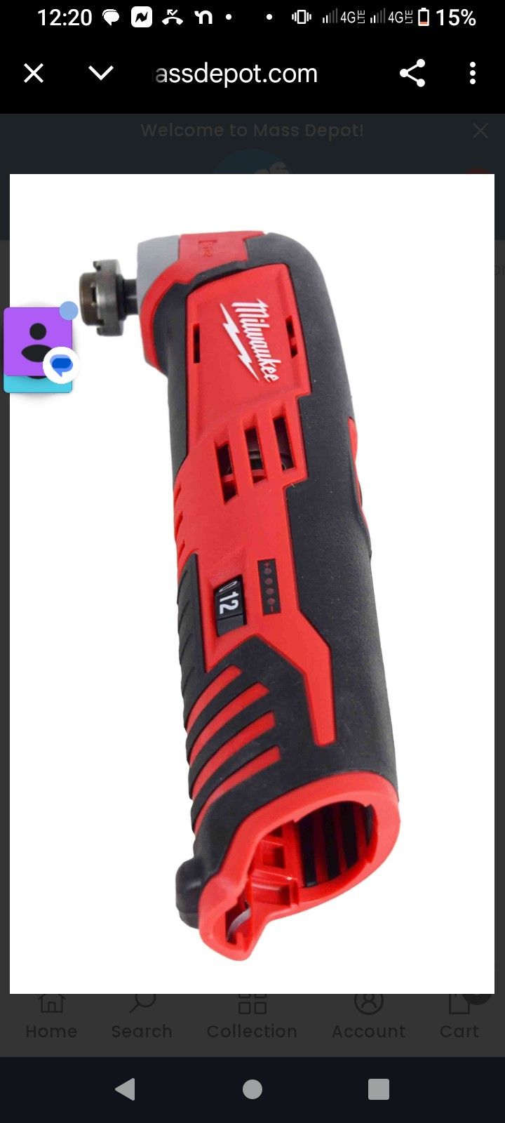 Milwaukee 2426-21 M12 12V Cordless Lithium-Ion Oscillating Multi-Tool