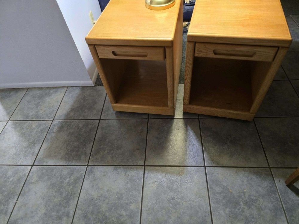Pair of Solid Wood End Tables – $30  for Both!