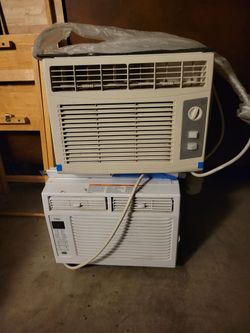 Two Window Air Conditioners GE and TCL