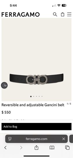 Ferragamo reversible men’s belt black and brown