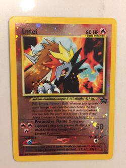 Rare Entei Holographic Pokemon Card