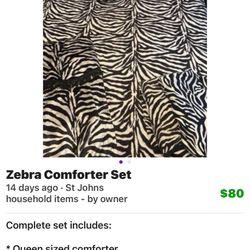 Zebra Bedding Set