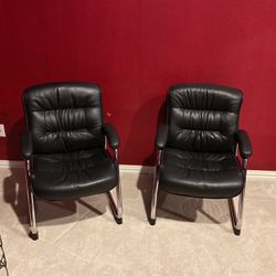 Leather Chairs (set Of 2)