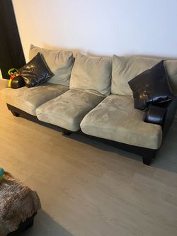 Couch set brown and beige