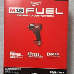MILWAUKEE M18 FUEL BRUSHLESS CORDLESS 3/8" MID-TORQUE IMPACT WRENCH W/FRICTION RING TOOL ONLY 