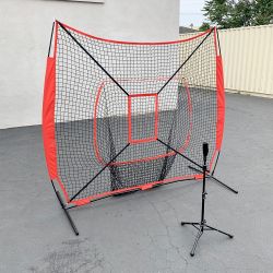 New in Box $65 Baseball Softball Practice Set (Include 7x7ft Net and Ball Tee) Batting Training 