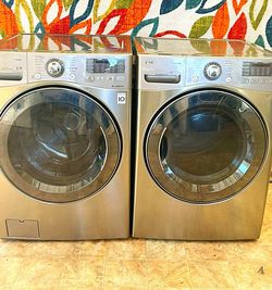 STAINLESS LG WASHER AND DRYER