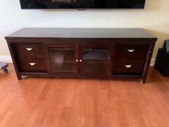 Espresso colored media console