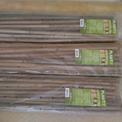 * NEW * Pack of 25 - - - 8' Tall BAMBOO STAKES