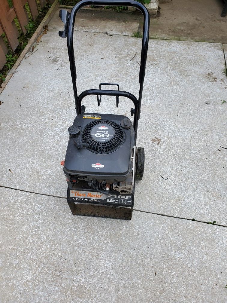 Broken pressure washer