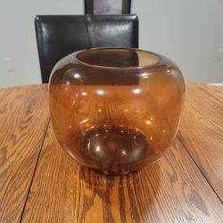 Crate and Barrel SMOKED GLASS HURRICANE CANDLE HOLDER