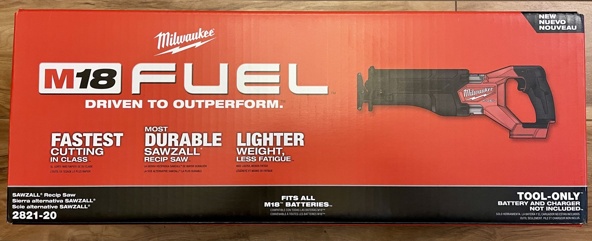BNIB Milwaukee M18 FUEL 18-Volt Lithium Brushless SAWZALL TOOL ONLY