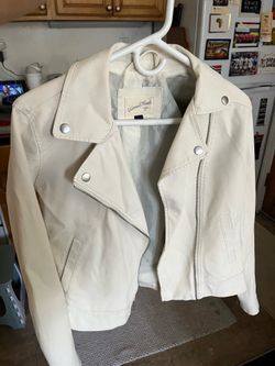 Small beige Target Moto Jacket