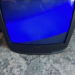 Panasonic 25” VCR Built In PVQ-M2509 TV W/ Remote Tested 