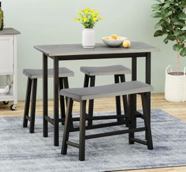 Pub Table 4piece Dining Set Real Wood