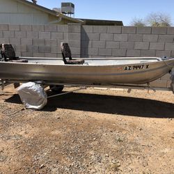 14 foot aluminum fishing boat. for Sale in Peoria, AZ - OfferUp