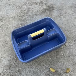Utility Organizer Tote Carrier Blue Plastic
