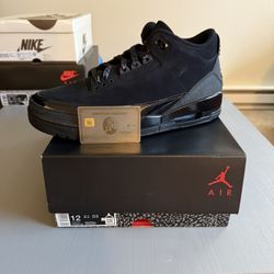 Jordan 3 Black Cat DS Size 12