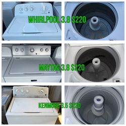 Washer HE Large Capacity $220 Each Whirlpool Maytag Whirlpool