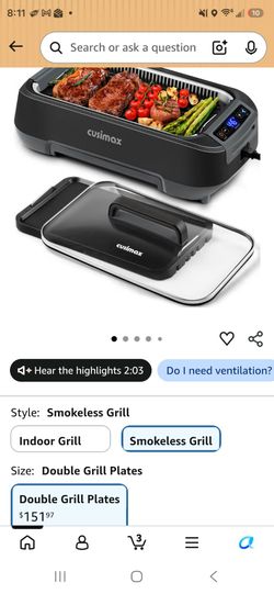 Home grill electric