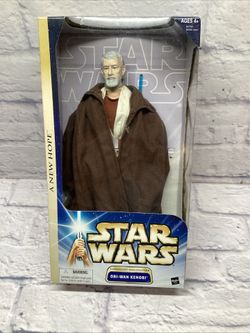 Star Wars A New Hope Obi-Wan Kenobi Tatooine Encounter Hasbro 12” 2003 NIB