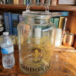 Girdonde glass jar with glass top