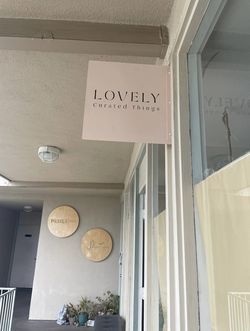Light Pink Metal Shop Sign For Retail 30”